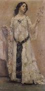 Lovis Corinth Portrat Charlotte Berend in the woman dress oil painting on canvas
